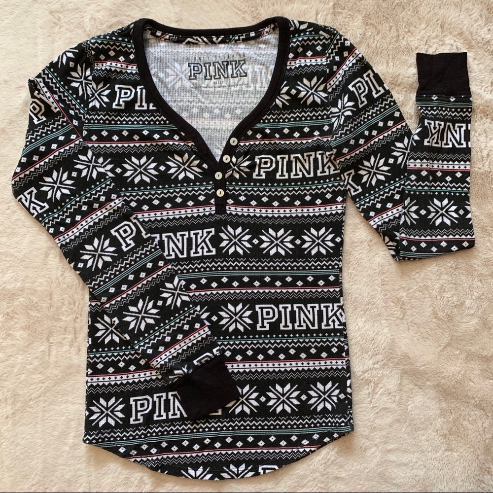 NWOT PINK | Fairisle Long Sleeve Thermal